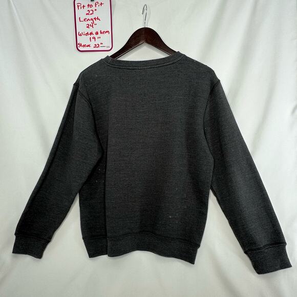 Lifted Research Group Youth XL 18-20 Distressed Graphic Crewneck Sweatshirt Gray - Picture 4 of 11